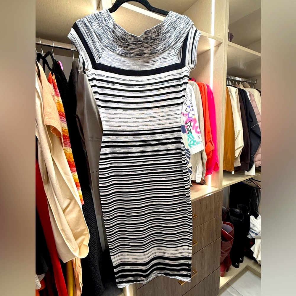 XOXO Monochrome Striped Knit Top
